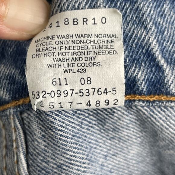 VTG Levis 517 Bootcut Jeans Womens 11 JR L 28x33 Light Wash High Rise USA 90s - Picture 12 of 13